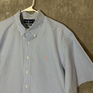 Polo Ralph Lauren Shirt XXL Classic Fit Blue White Gingham Check Pink Pony Men